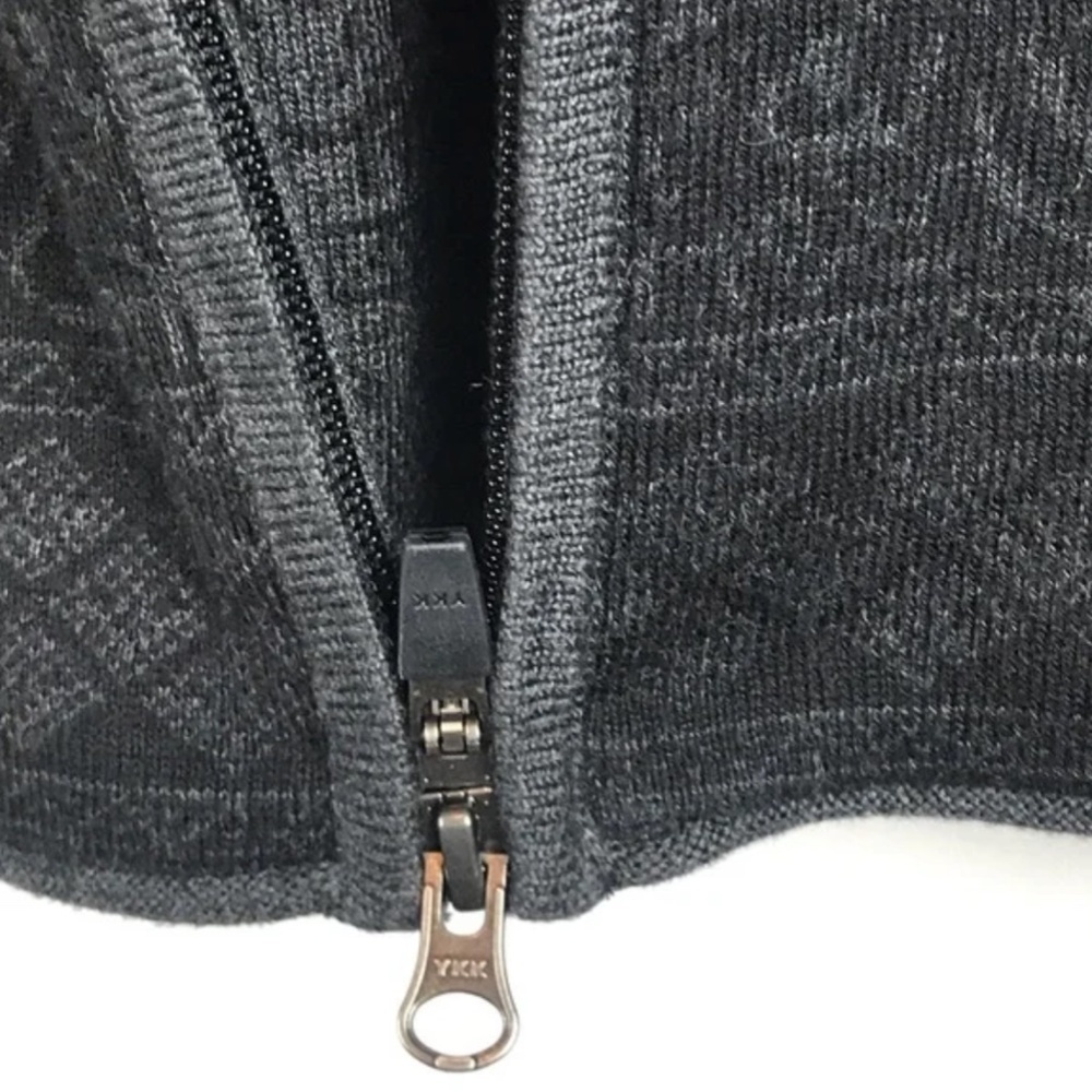 SKYR black gray Double Zip Sweater Knit Tunic Jacket SZ Medium - Picture 7 of 9